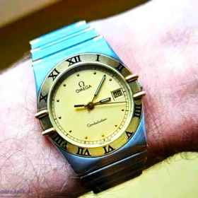 Zegarek „Omega Constellation Manhattan” Złoto ! (18k.) /Szafir ! / Vintage ! / Unisex!