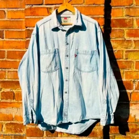 Koszula Jeansowa jasno niebieska „Levi’s Strauss CO” Vintage „M/L”Oversize