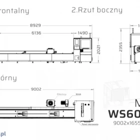 Wycinarka Laserowa Fiber CNC do rur profili Weni 6020TL 6kW - wyprzedaż!
