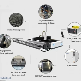 Fiber Laser Wycinarka Laserowa CNC do rur arkuszy 3015GM Weni 3kW