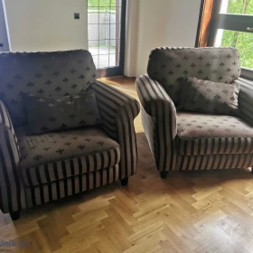 Komplet wypoczynkowy do salonu, sofa z dwoma fotelami. Okazja