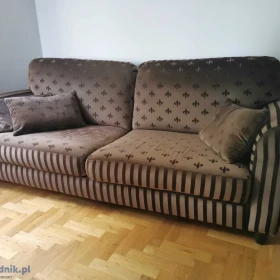 Komplet wypoczynkowy do salonu, sofa z dwoma fotelami. Okazja