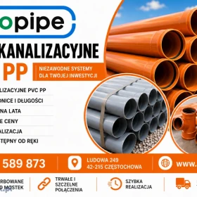Rury kanalizacyjne kształtki PVC PP