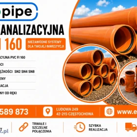 Rura kanalizacyjna zewnętrzna  FI 160x3.2x2000 PVC