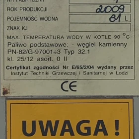 Piec co zasypowy uzywany