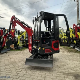 NOWA Minikoparka KINGWAY 1200kg z KABINĄ Yama H12K Joistick Ramię SKRĘTNE Chłodnica 3 ŁYŻKI Diesel 15KM