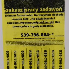 Udzielam pożyczek pozabankowych   kontakt telefoniczny 539796864
