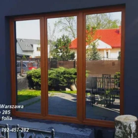 Folia lustro weneckie Marki, Ząbki, Zielonka, Wołomin, Radzymin- Folkos folie weneckie na okna, drzwi, witryny...-Folie z usługą oklejania szyb