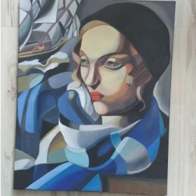 Sprzedam obraz Kobieta z łódkami- Tamara Łempicka
