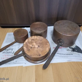 Sprzedam garnki miedziane duże ciężkie