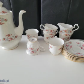 Angielska porcelana komplet kawa herbata