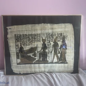 Dwa piekne originals papirusy z antyrama