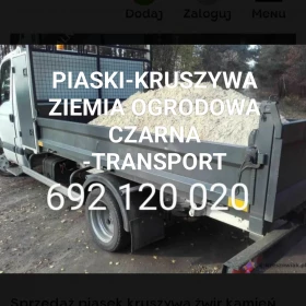Piasek pod kostkę materiały budowlane sypkie kruszywa Łańcut tel 692120020
