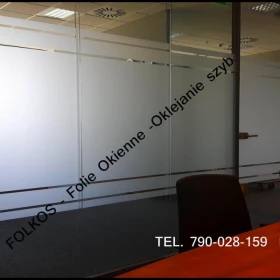 Oklejanie biur Łódź - folie na ścianki działowe -Folie sprzedaż, montaż - folie z usługą oklejania szyb Łódź i okolice -Folkos folie okienne