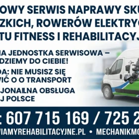 Profesjonalny serwis z dojazdem: rehabilitacja, fitness, skutery, rowery