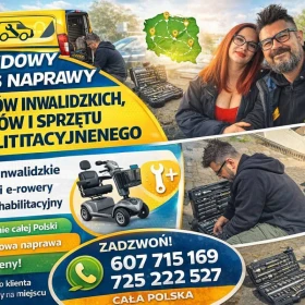 Naprawy skuterów inwalidzkich, rowerów i sprzętu rehabilitacyjnego