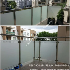 Osłony na balkon - Czym zasłonić szklany balkon? - Folie matowe prywatyzujące na balkony Warszawa - Usługa oklejania