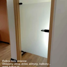 Oklejanie biur Warszawa - folie na szklane drzwi- usługa oklejania Warszawa - Folie OPEN SPACE - folie na drzwi, ścianki działowe Warszawa