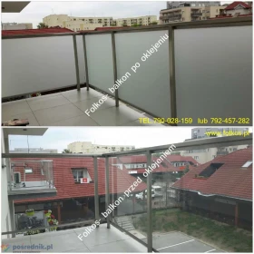 Folie , okleiny na balkon Błonie, Ożarów Mazowiecki, Stare Babice, Kampinos i okolice- folie prywatyzujące na szklane balustrady balkonowe -OKLEJANIE