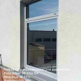 Silver 35 Xtra SR- Warszawa folia przeciwsłoneczna zewnetrzna na okna - redukcja IR 77%, redukcja UV 99% -przyciemnianie szyb TEL. 531 005 526