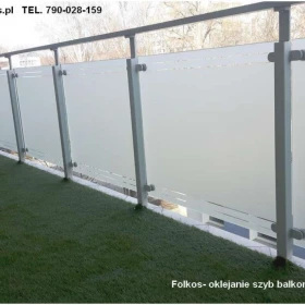 Oklejamy balkony folią - Folie na szklane balustrady balkonowe Warszawa TEL.790-028-159 -folie na BALKONY -OKLEJAMY BALKONY