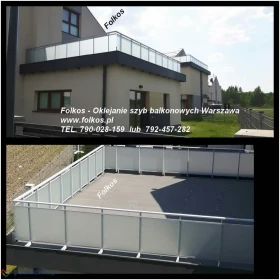 Oklejamy balkony folią - Folie na szklane balustrady balkonowe Warszawa TEL.790-028-159 -folie na BALKONY -OKLEJAMY BALKONY