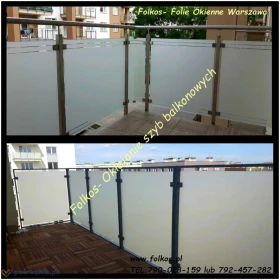 Folia matowa na szklany balkon- okleiny balkonowe Warszawa TEL.792-457-282 - Usługa oklejania balkonów Warszawa