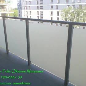 Folia matowa na szklany balkon- okleiny balkonowe Warszawa TEL.792-457-282 - Usługa oklejania balkonów Warszawa