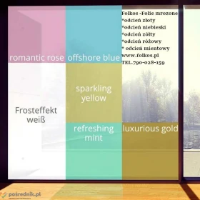 Folie matowe Warszawa - folie matowe białe, szare, czarne, niebieskie, zielone, folia 100% zaciemniająca LIGHT STOP Folkos Warszawa TEL.790-028-159