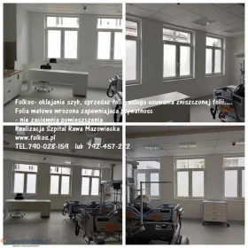Folie prywatyzujące na okna w biurze, mieszkaniu, szpitalu, sklepie, magazynie...Folkos folie matowe na oknam drzwi, witryny, ścianki działowe Folkos