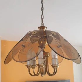 Wiszący żyrandol sufitowy w stylu vintage (lata 80/90)