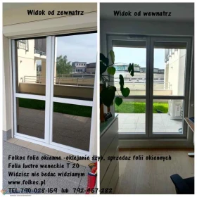 Lustro weneckie Warszawa- Oklejamy okna folią wenecką Warszawa i okolice- Folie z efektem lustra -Widzisz nie będąc widzianym TEL.790028159