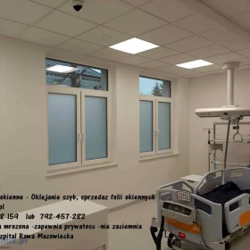 Folie matowe mleczne białe, folie matowe mrozone, folie matowe szron- usługa oklejania szyb Warszawa Białołęka  TEL.790-028-159