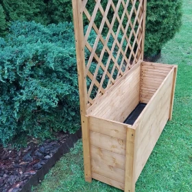 Donica drewniana ogrodowa z kratką