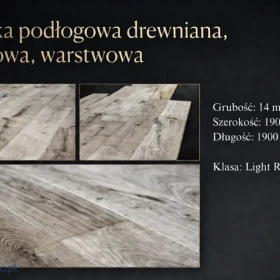 Sprzedam drewnianą deskę podłogową, dębową, warstwową