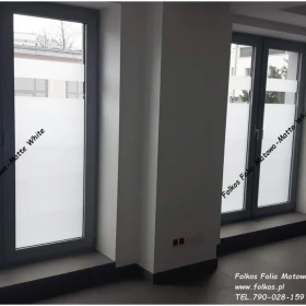 Folkos- folie matowe mleczne białe, folie matowe mrozone , folie matowe dekoracyjne -Folie z usługą oklejania szyb Warszawa i okolice