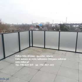 Oklejamy balkony Warszawa - folia prywatyzująca na balkon Białołęka -Płużnicka, Ceramiczna, Odkryta, Mehoffera, Jagiellońska, Modlińska, Mysliborska..