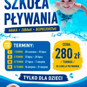 Wakacyjna Szkoła Pływania Chełmiec 2026 – zapisy na letnie kursy pływania dla dzieci