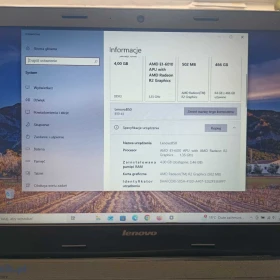 Lenovo B50 15,6" LED AMD E1-6010APU+AMD Radeon R2 4GB RAM 500GB HDD SPRAWNY SUPER STAN