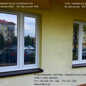 Folie przeciwsłoneczne zewnetrzne na okna w mieszkaniu- Usługa oklejania szyb folią przeciwsłoneczną anty UV anty IR Warszawa Folkos folie