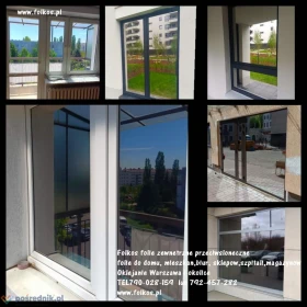 Przyciemnianie szyb Warszawa- folie anty UV anty IR - Usługa oklejania szyb folią przeciwsłoneczną -Folkos folie z filtrem UV i IR