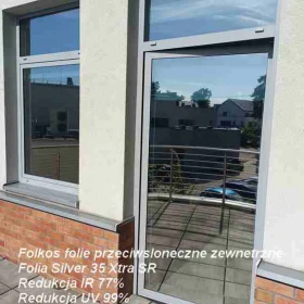 Folie przeciwsłoneczne zewnetrzne na okna Warszawa Bartycka, Sobieskiego, Czerniakowska, Marszałkowska, Puławska ...folie zewnetrzne z filtrem UV i IR