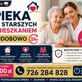 Opieka osób starszych z zamieszkaniem, 24h, bezpiecznie i profesjonalnie