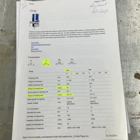 Szlifierka szerokotaśmowa HOUFEK Cindy 300 C + podajnik z magazynkiem