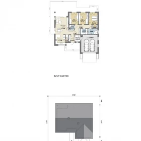 Nowoczesny dom parterowy 155 m² z garażem dwustanowiskowym