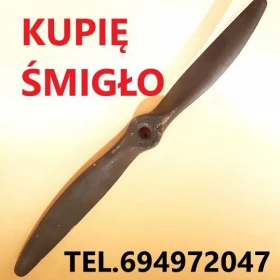 KUPIĘ DREWNIANE ŚMIGŁO OD SAMOLOTU oraz militaria