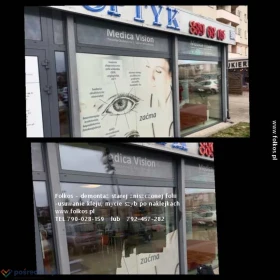 Warszawa - Usługa zrywania naklejek z szyb, demontaż folii z witryn, usuwanie kleju z szyb, mycie szyb Warszawa i okolice TEL.790-028-159