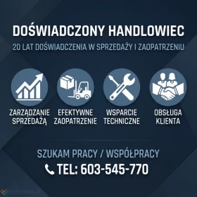 Handlowiec szukam pracy dodatkowej 20lat doświadczenia!