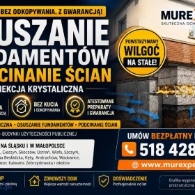 Drenaż opaskowy i odwodnienie terenu - odkopanie fundamentów, izolacje pionowe