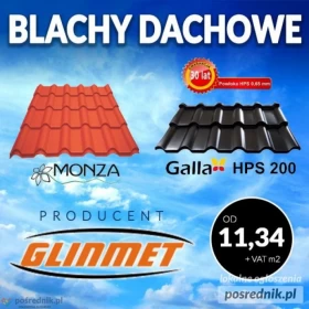 BLACHY DACHOWE - PRODUCENT GLINMET. PROFILE, RURY.